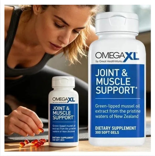 OmegaXL, Green Lipped Mussel, Mussel Oil, Omega Supplement, Joint Support, Joint Health, Omega 3, Softgels, 300 Softgels, Dietary Supplement, Wellness, Mobility Support