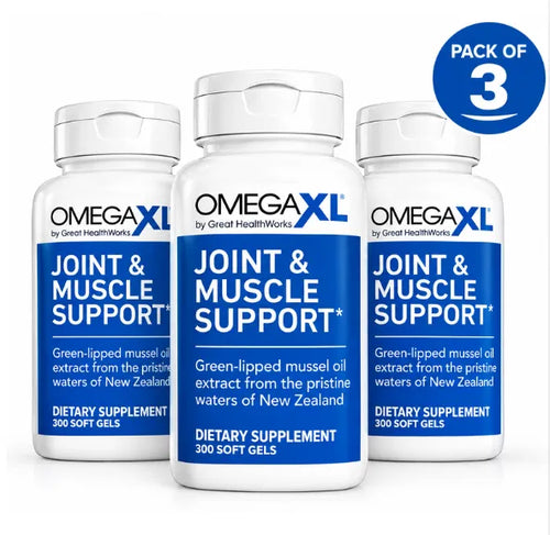 OmegaXL, Green Lipped Mussel, Mussel Oil, Omega Supplement, Joint Support, Joint Health, Omega 3, Softgels, 300 Softgels, Dietary Supplement, Wellness, Mobility Support